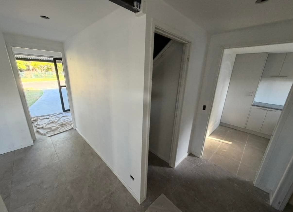 New circulation space and doorway created during the interior conversion